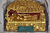 Ananda temple Bagan, Myanmar. Images of the life historical Buddha from birth to death of the circumambulatory corridors. 
